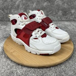 Nike Air Trainer Huarache Sneakers Womens 7.5 White Red Athletic Shoes High Top